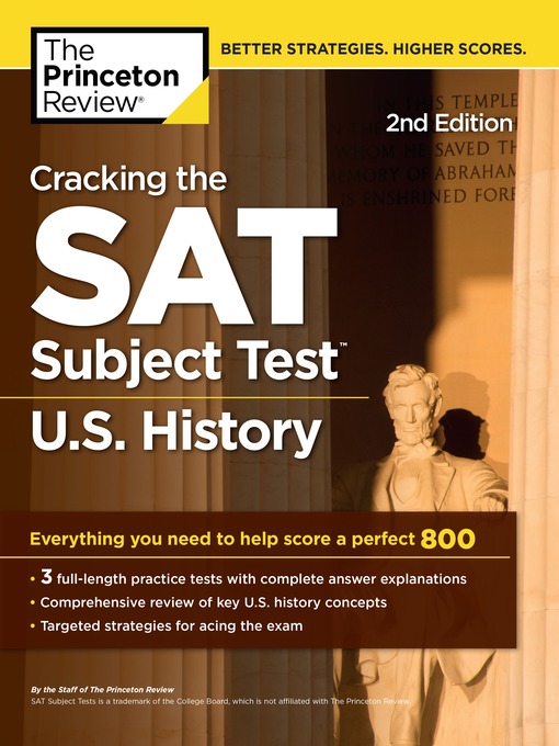 Title details for Cracking the SAT Subject Test in U.S. History by The Princeton Review - Available